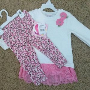 Pink flower 2 piece set